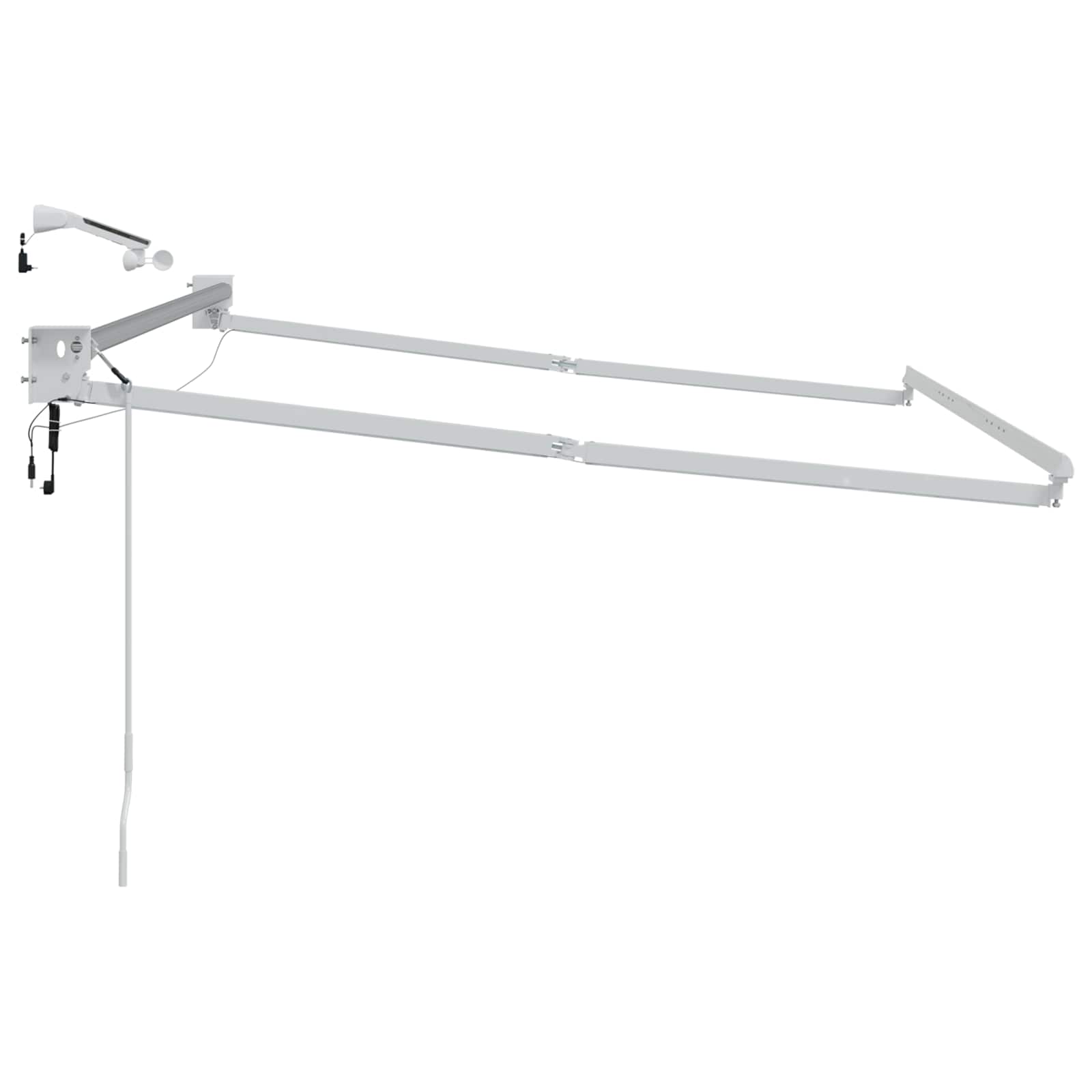 Električni sklopivi okvir tende Bijeli 3 x 2,5 m Aluminij