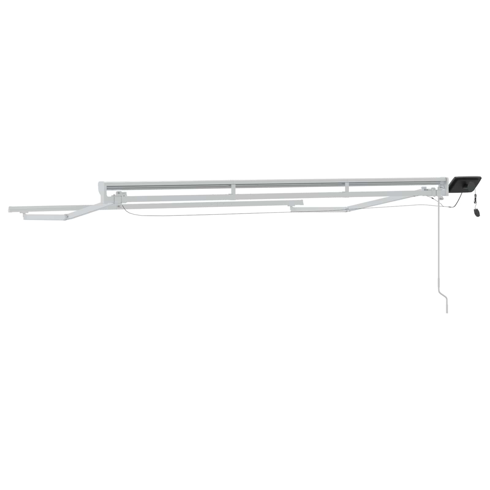 Ručni okvir tende s LED-ima Bijeli 2,5 x 2 m Aluminij
