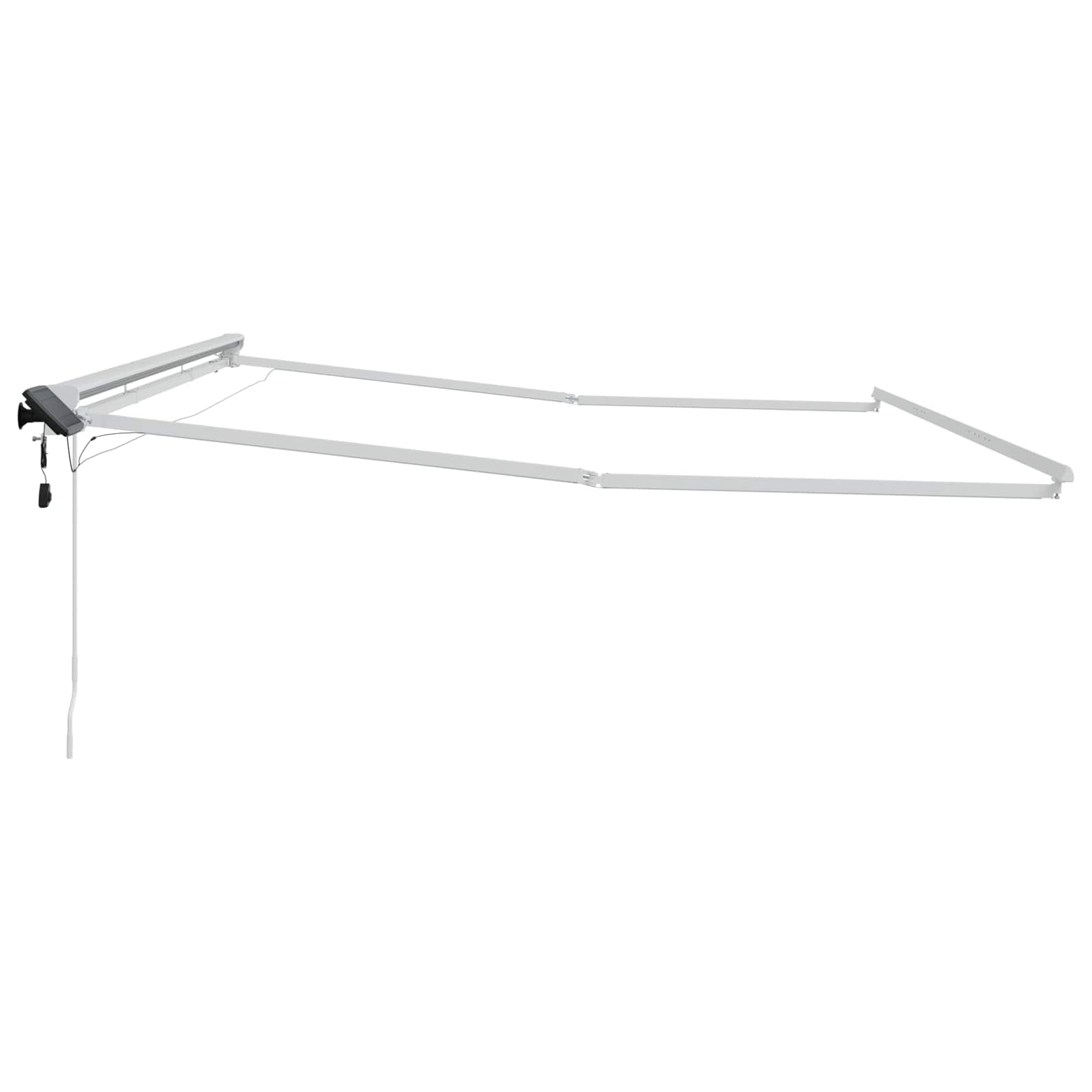 Ručni okvir tende s LED-ima Bijeli 4 × 3,5 m Aluminij