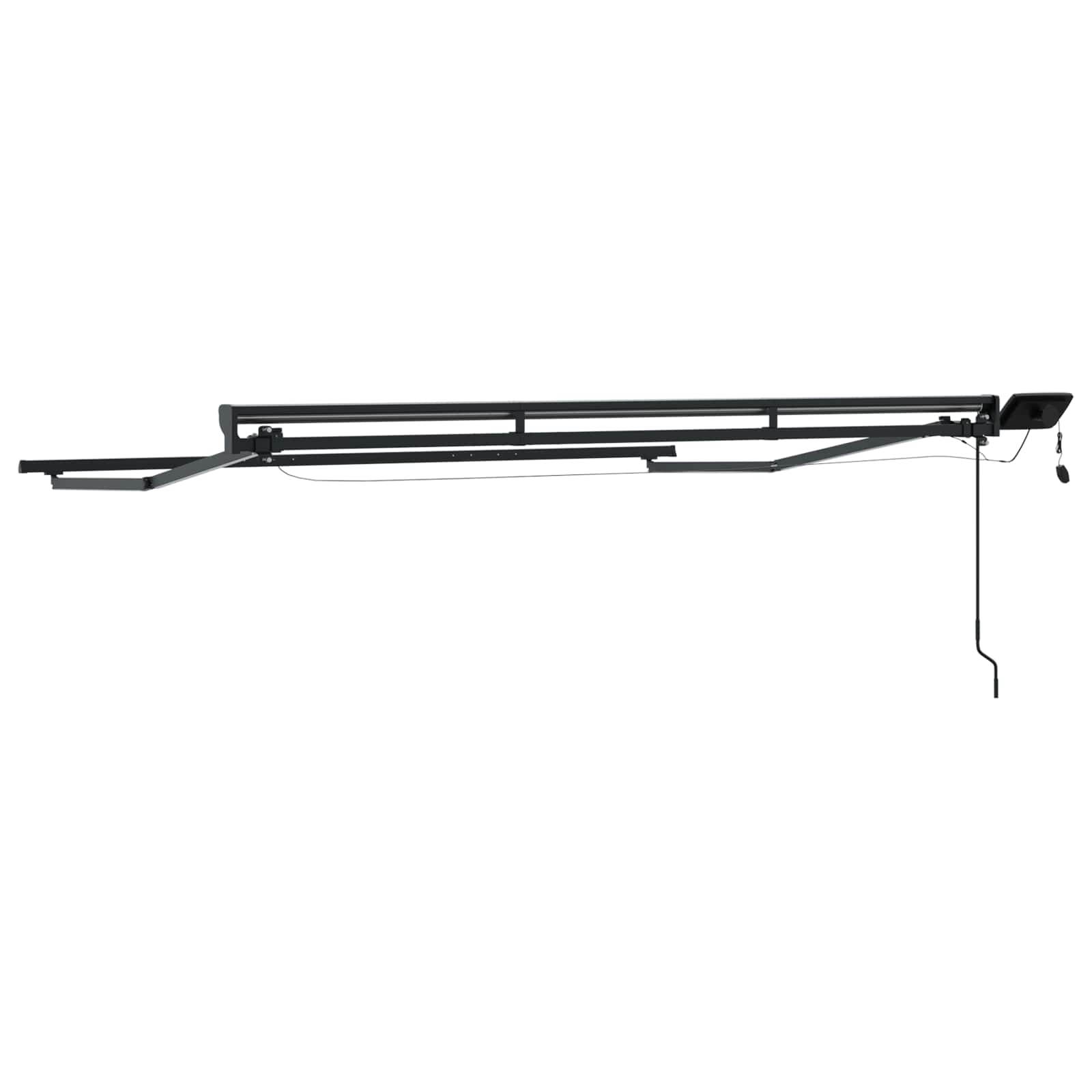 Ručni okvir tende s LED-ima Antracit 3,5 x 2,5 m Aluminij