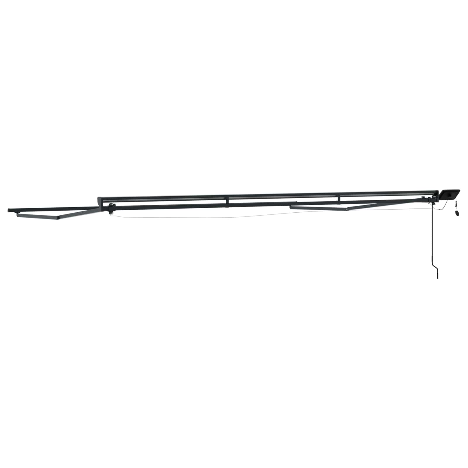 Ručni okvir tende s LED-ima Antracit 4 × 3 m Aluminij