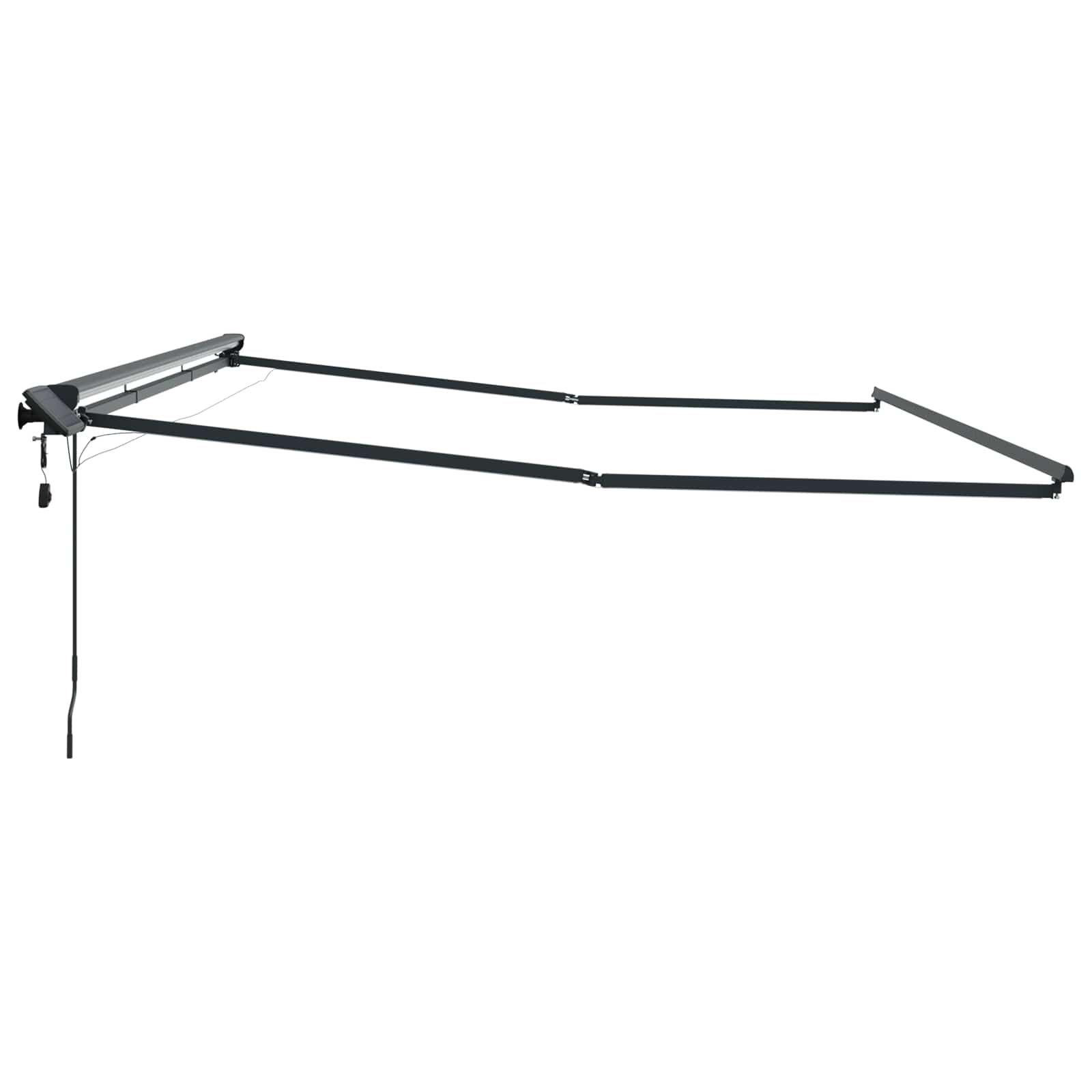 Ručni okvir tende s LED-ima Antracit 4,5 × 3 m Aluminij