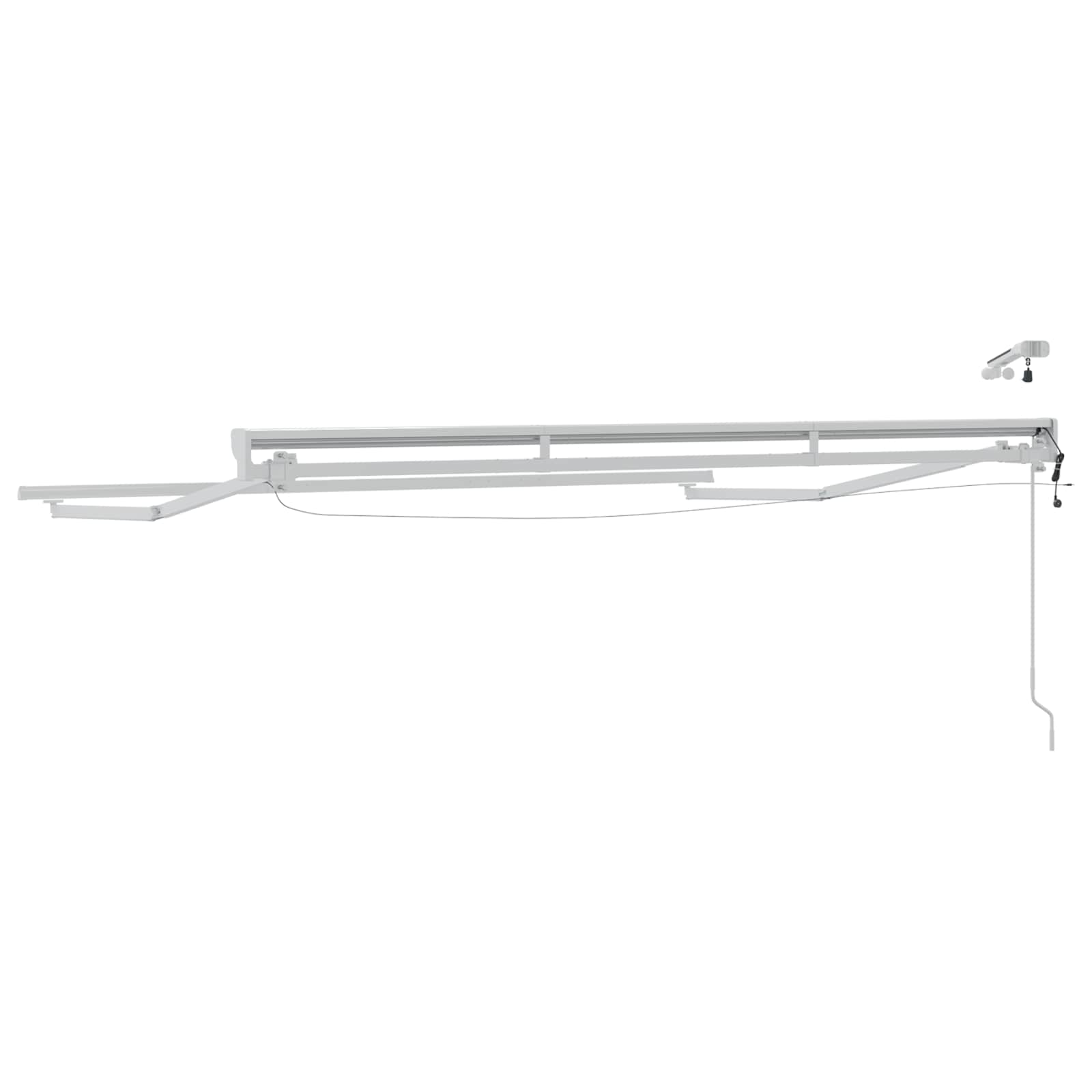Okvir električne tende s LED-ovima Bijeli 3,5 x 2,5 m Aluminij