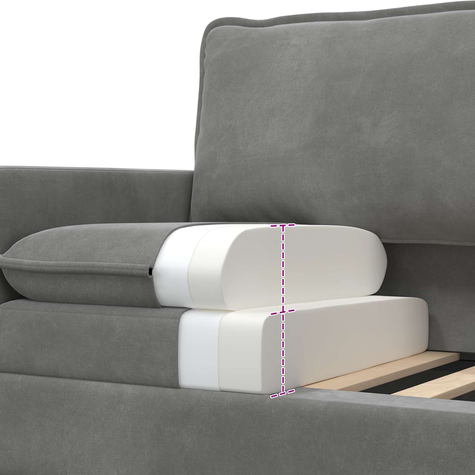 Sofa Tamnosiva 76 x 81 x 87,5 cm Baršun