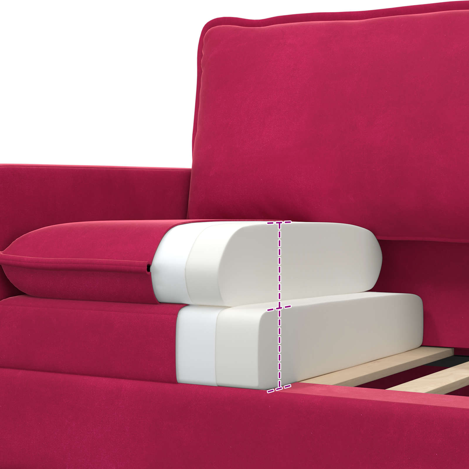 Sofa Vinska crvena 76 x 81 x 87,5 cm Baršun