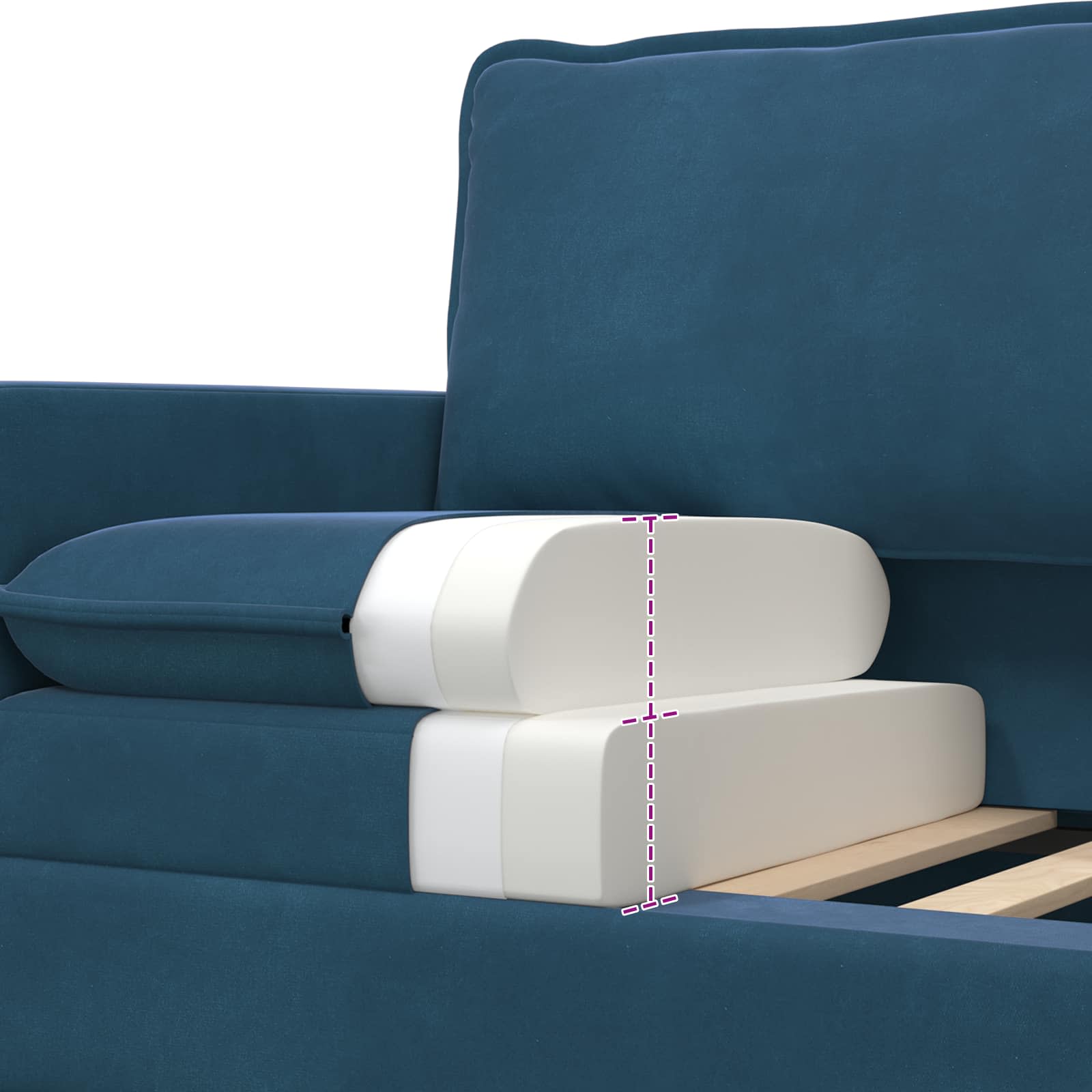 Sofa Plava 76 x 81 x 87,5 cm Baršun