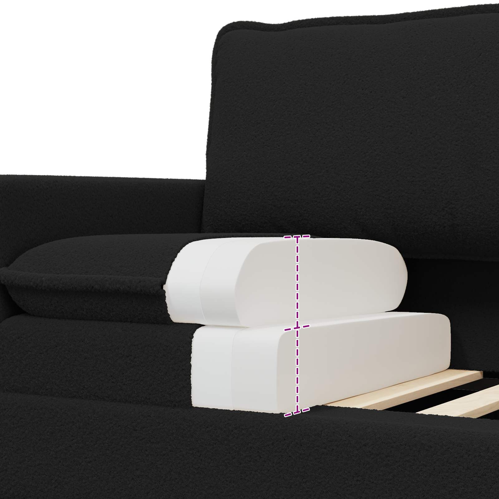 Sofa Crna 76 x 81 x 87,5 cm Tkanina