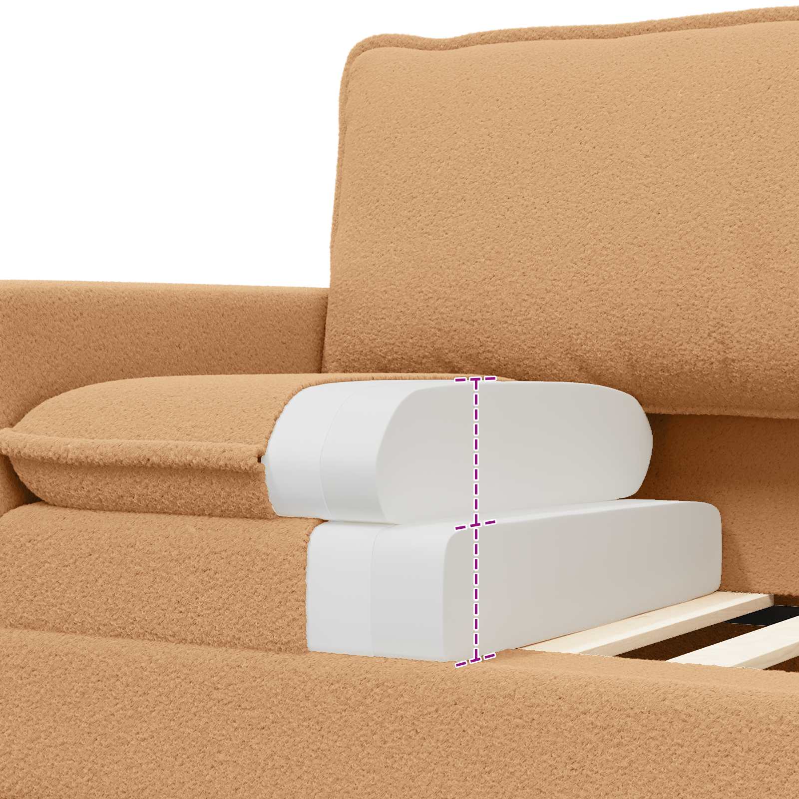 Sofa Bež 126 x 81 x 87,5 cm Tkanina