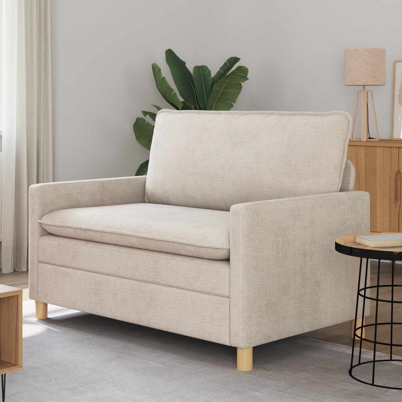 Sofa Krem 126 x 81 x 87,5 cm Poliester