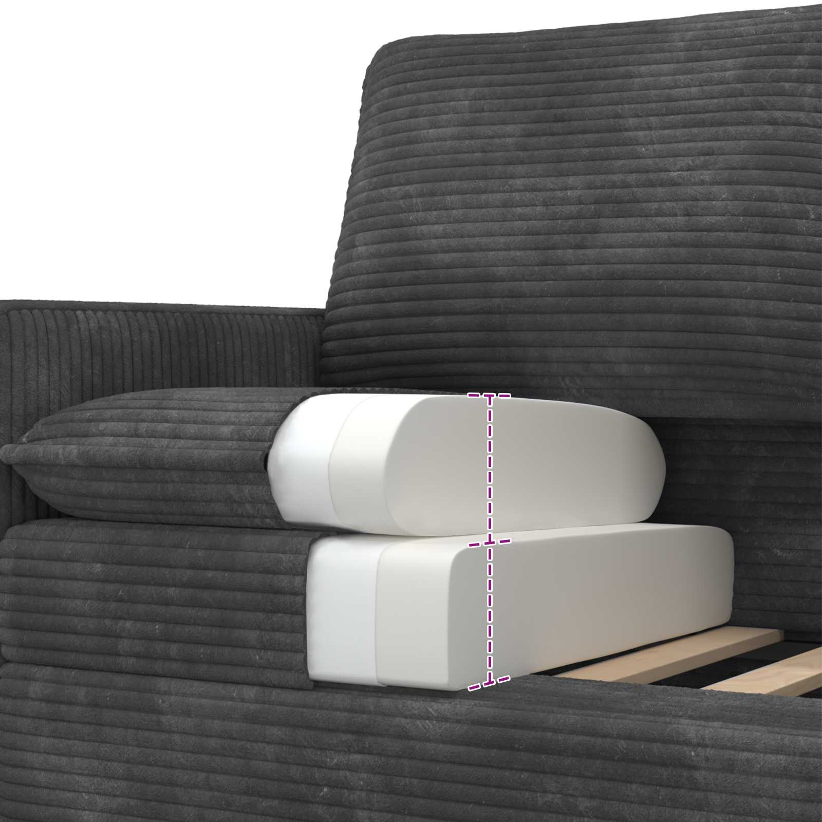 Sofa Tamnosiva 126 x 81 x 87,5 cm Poliester