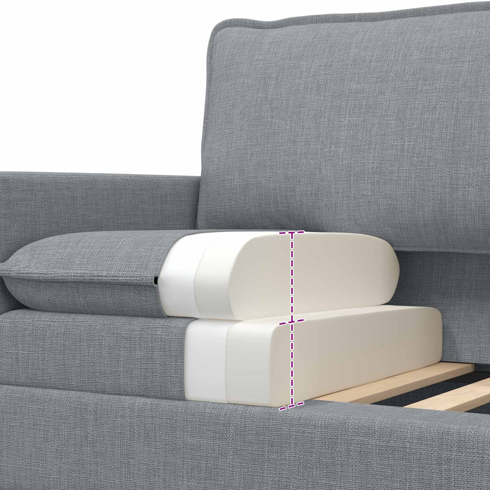 Sofa Svjetlosiva 156 x 81 x 87,5 cm Tkanina