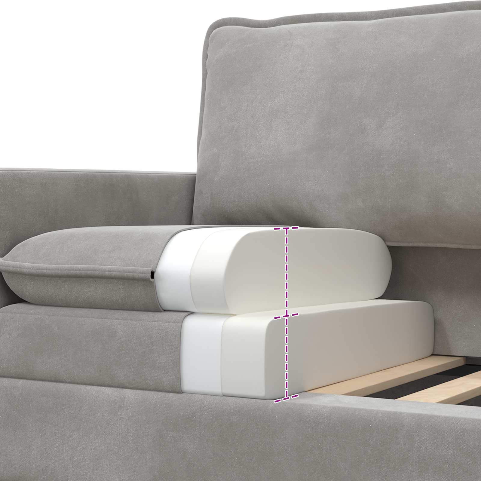 Sofa Svjetlosiva 156 x 81 x 87,5 cm Baršun