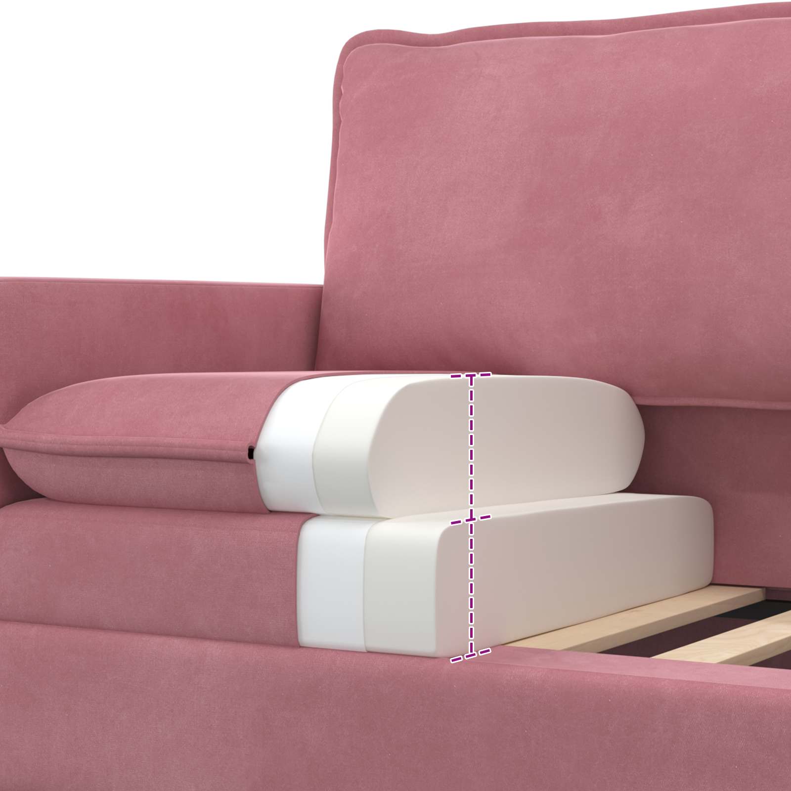 Sofa Ružičasta 156 x 81 x 87,5 cm Baršun