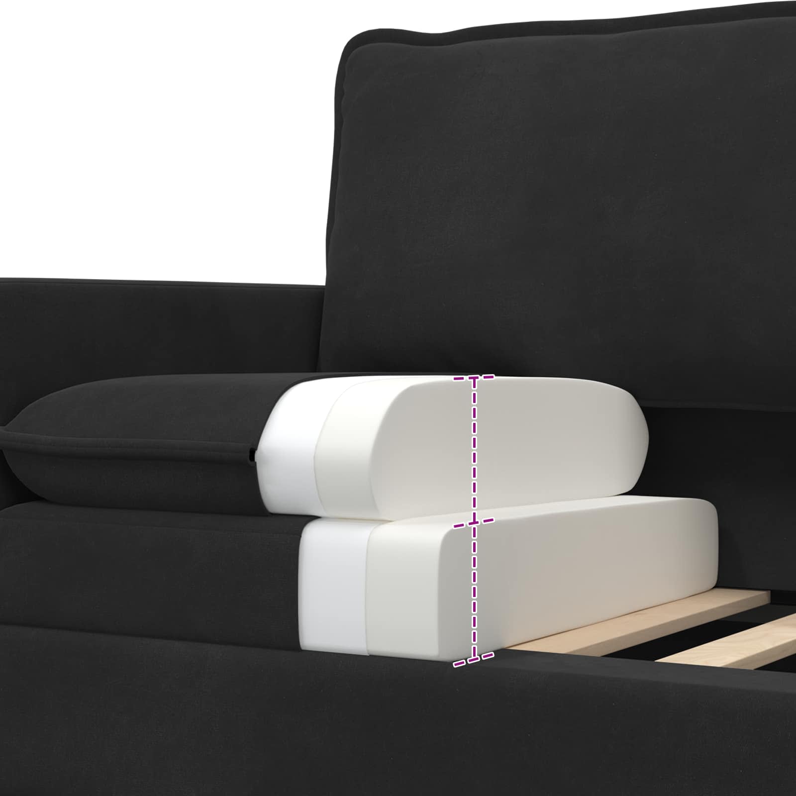 Sofa Crna 156 x 81 x 87,5 cm Baršun
