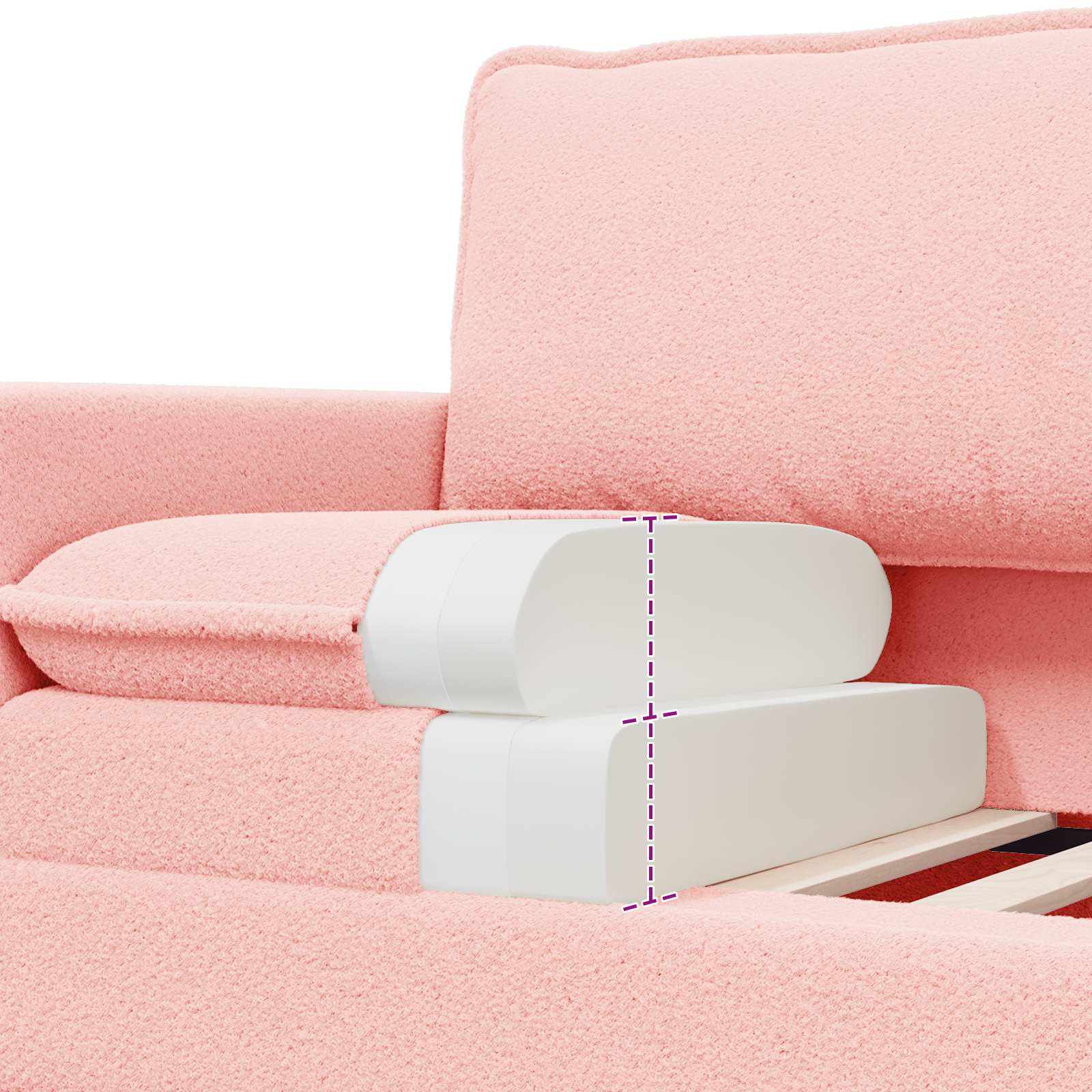 Sofa Ružičasta 156 x 81 x 87,5 cm Tkanina