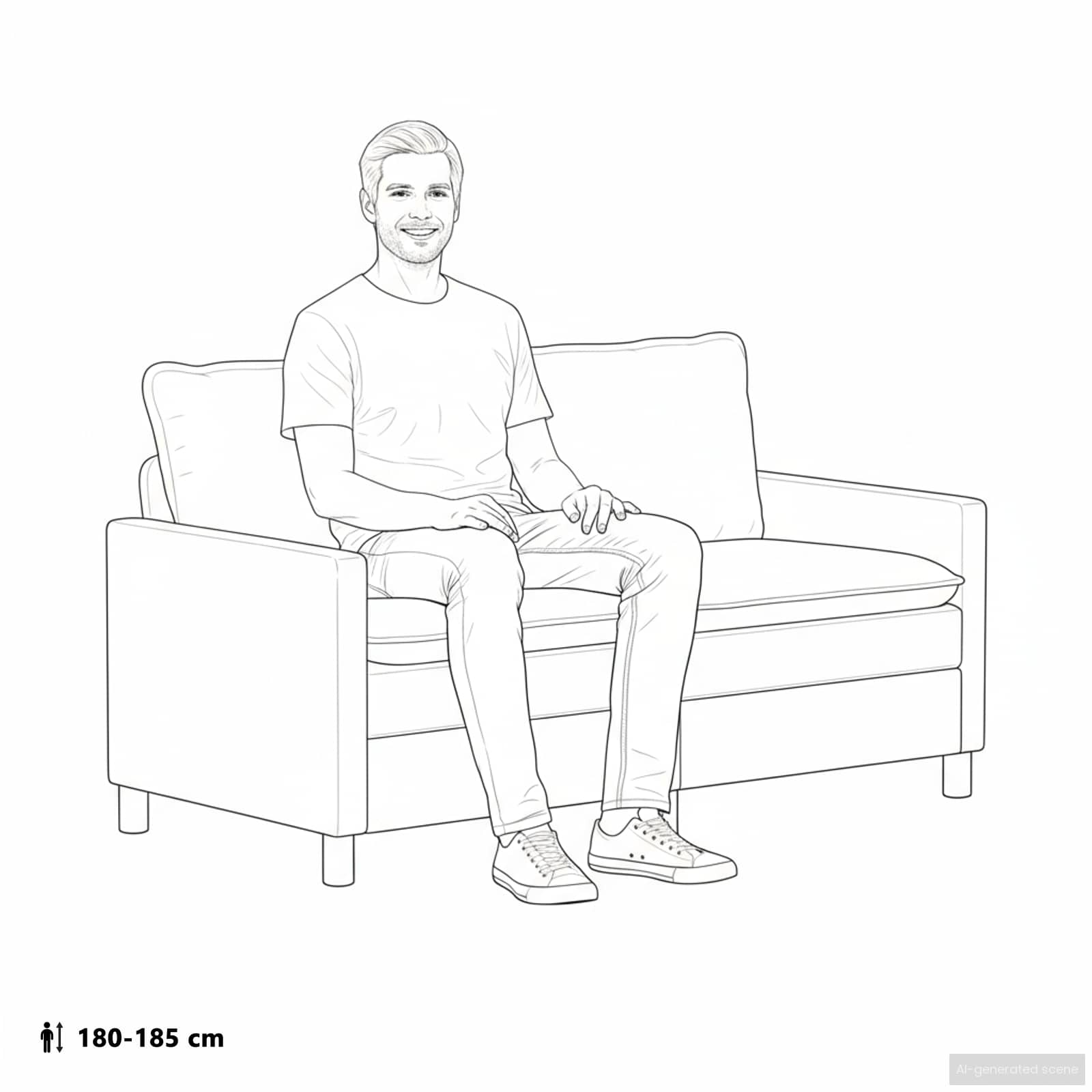 Sofa Crna 156 x 81 x 87,5 cm Tkanina