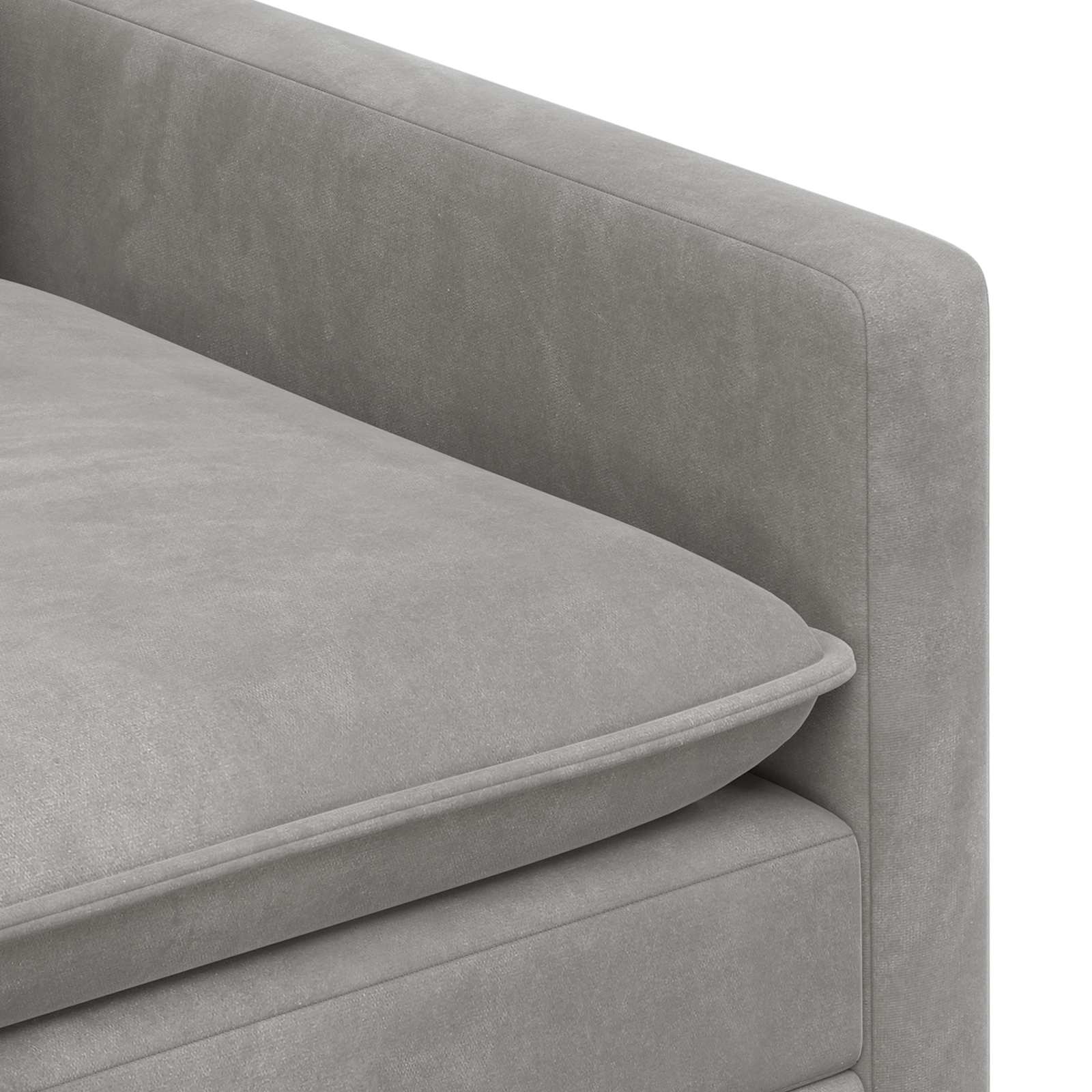 Sofa Svjetlosiva 196 x 81 x 87,5 cm Baršun