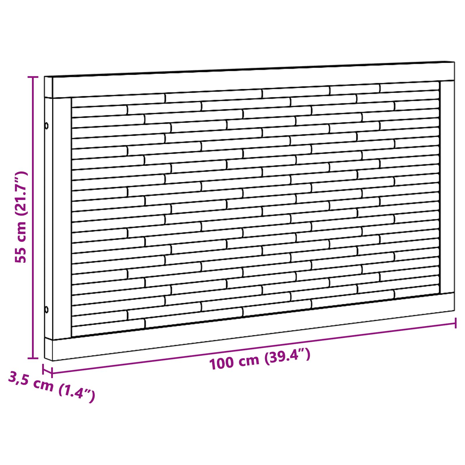 Uzglavlje Zidne Prirodna 100 cm Čvrsto teak drvo