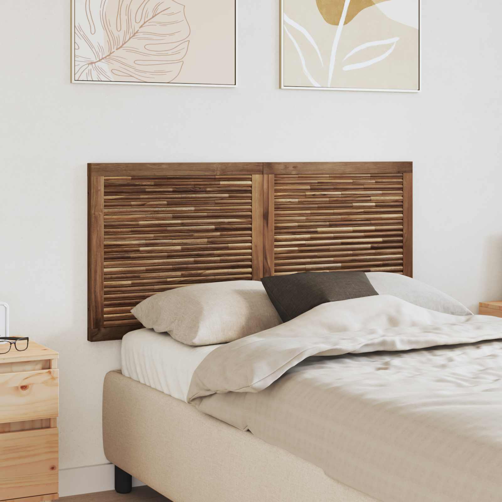 Uzglavlje Zidne Prirodna 120 cm Čvrsto teak drvo
