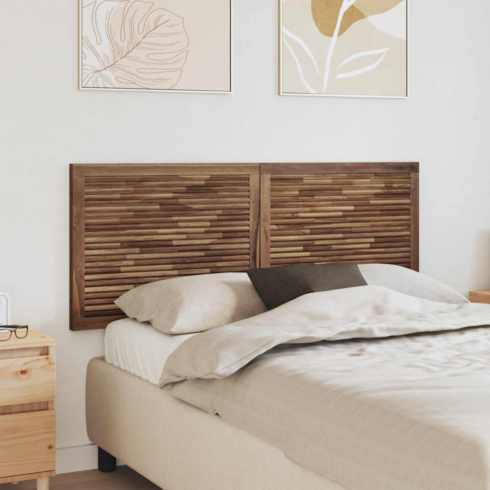 Uzglavlje Zidne Prirodna 140 cm Čvrsto teak drvo