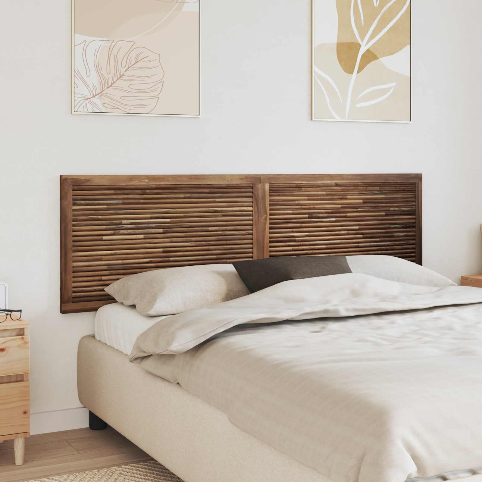 Uzglavlje Zidne Prirodna 180 cm Čvrsto teak drvo