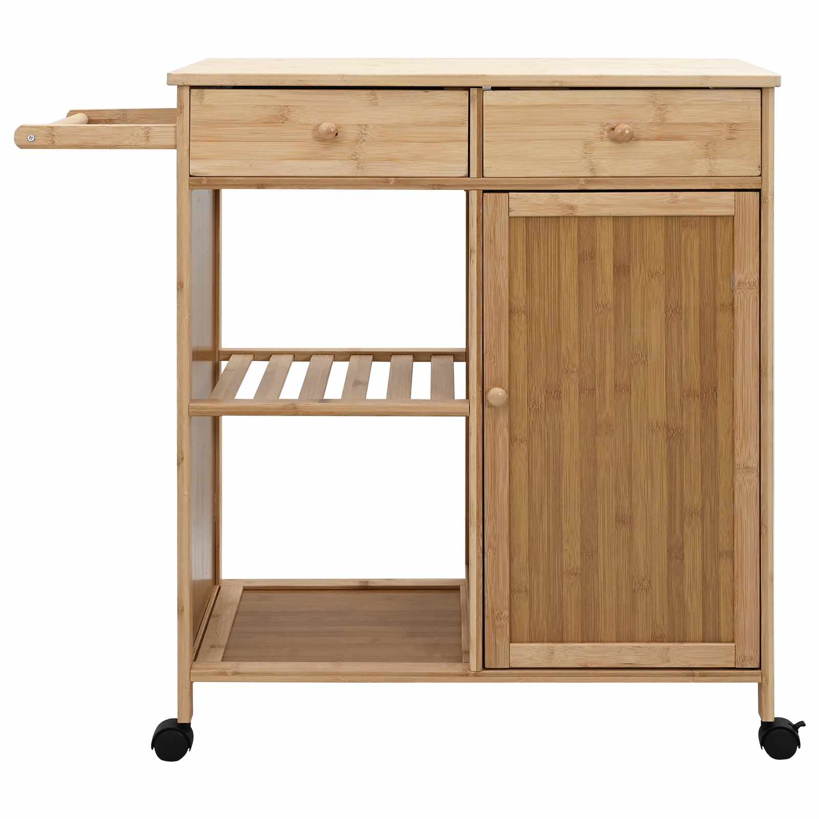 Kuhinjska Kolica s Kotačima Prirodna 90,5 x 36 x 86,5 cm Bambus