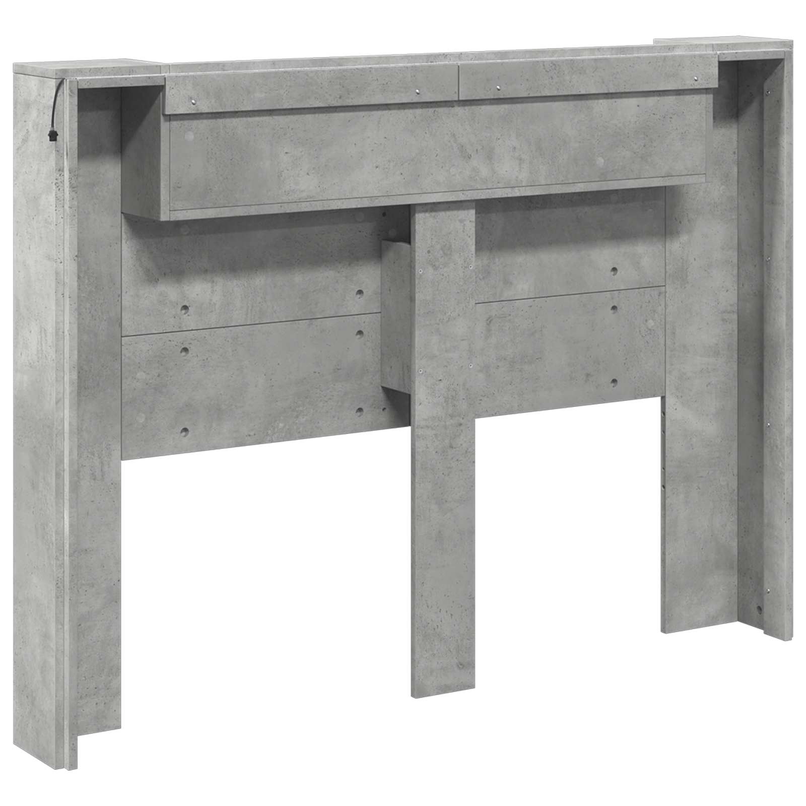 Uzglavlje Betonski sivi 140 x 16,5 x 103,5 cm Konstruirano drvo