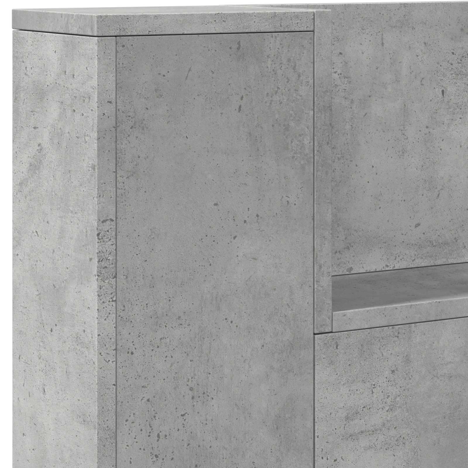 Uzglavlje Betonski sivi 160 x 16,5 x 103,5 cm Konstruirano drvo