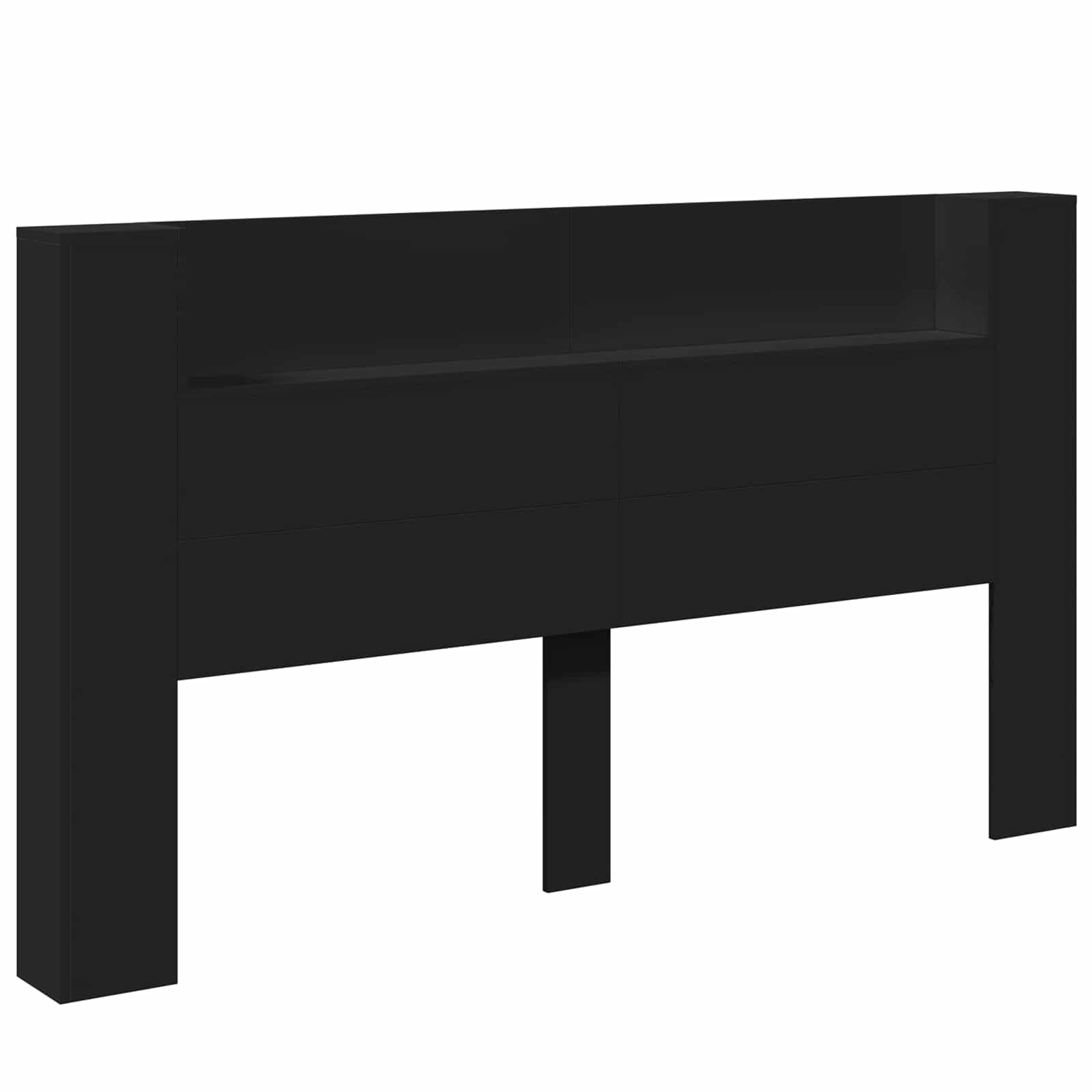 Uzglavlje Crna 180 x 16,5 x 103,5 cm Konstruirano drvo