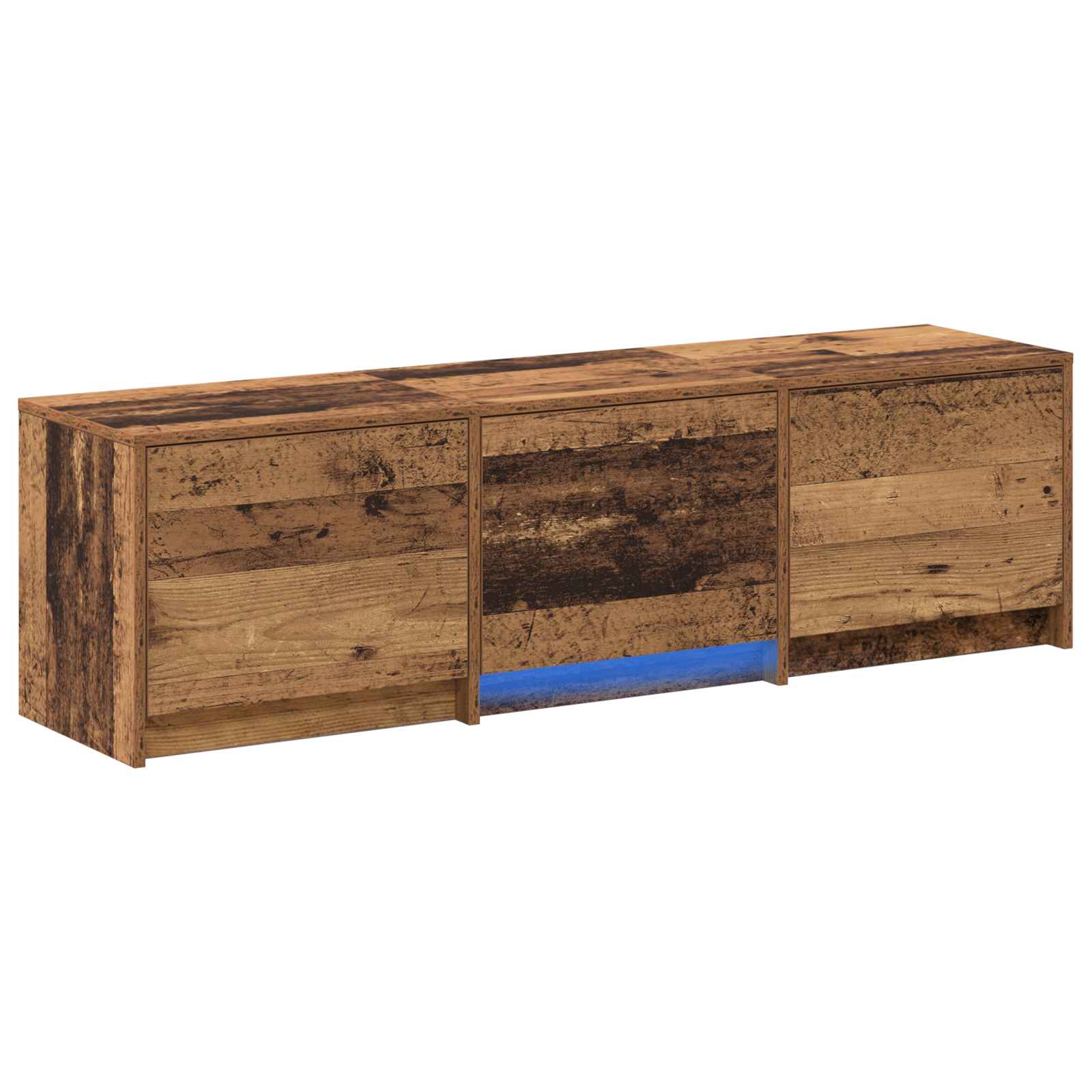 TV ormarić s LED rasvjetom Staro drvo 140 x 34 x 40 cm
