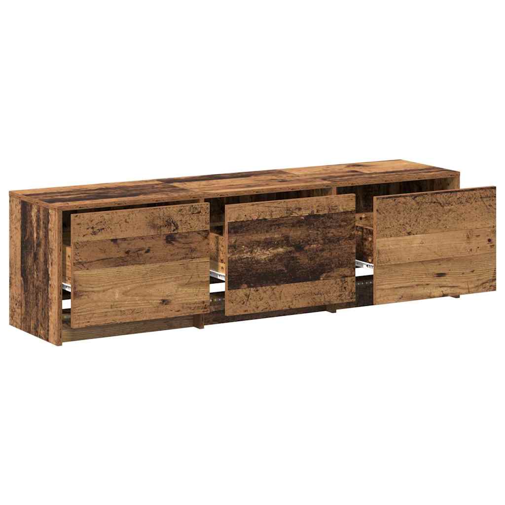 TV ormarić s LED rasvjetom Staro drvo 140 x 34 x 40 cm