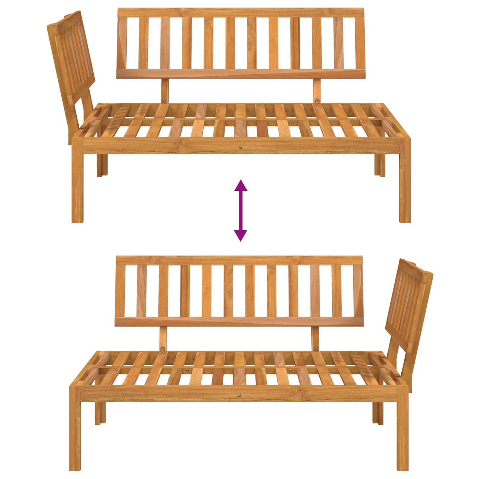 Set sofe s jastukom Jednobojno 2 pcs Bež Čvrsto drvo akacije