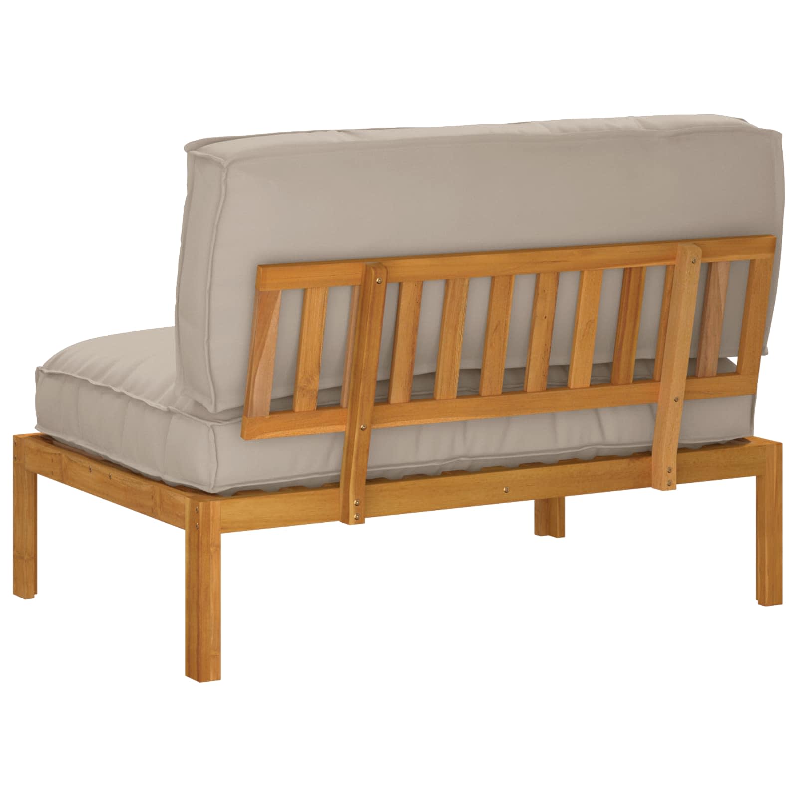Set sofe Sivo-smeđa 120 x 92 x 69 cm Čvrsto drvo akacije