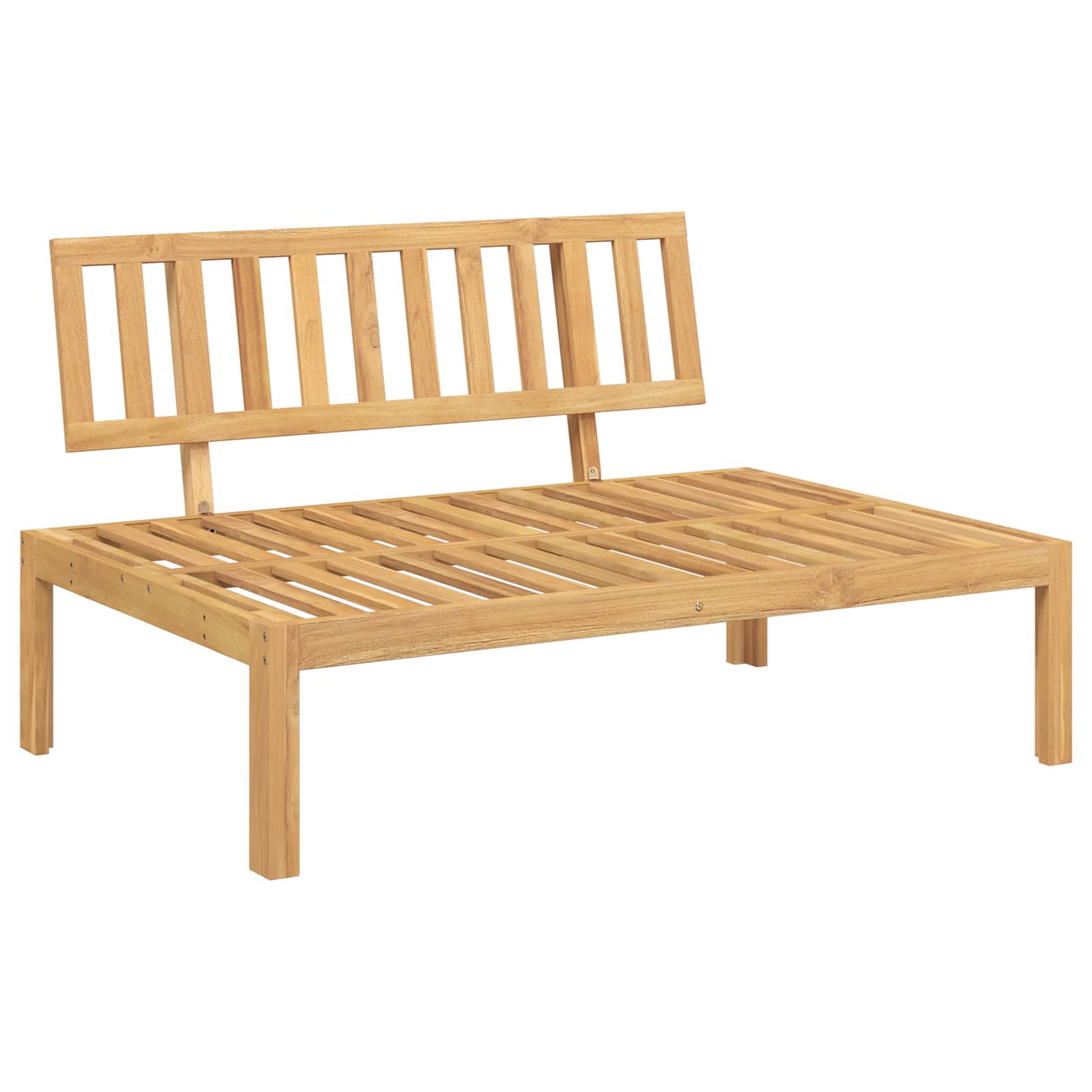 Set sofe s jastukom Siva 120 x 92 x 69 cm Čvrsto drvo akacije