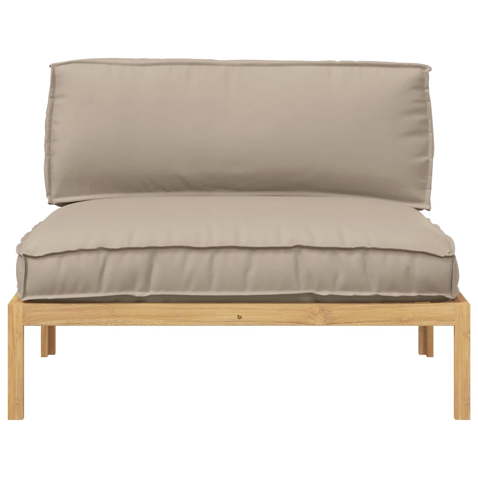 Set sofe Sivo-smeđa 120 x 92 x 69 cm Čvrsto drvo akacije