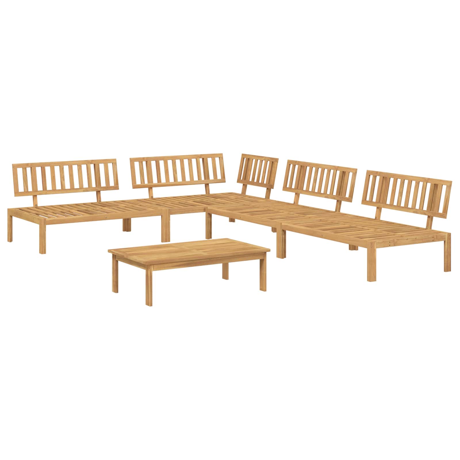 Set sofe s jastukom 5 pcs Antracit Čvrsto drvo akacije