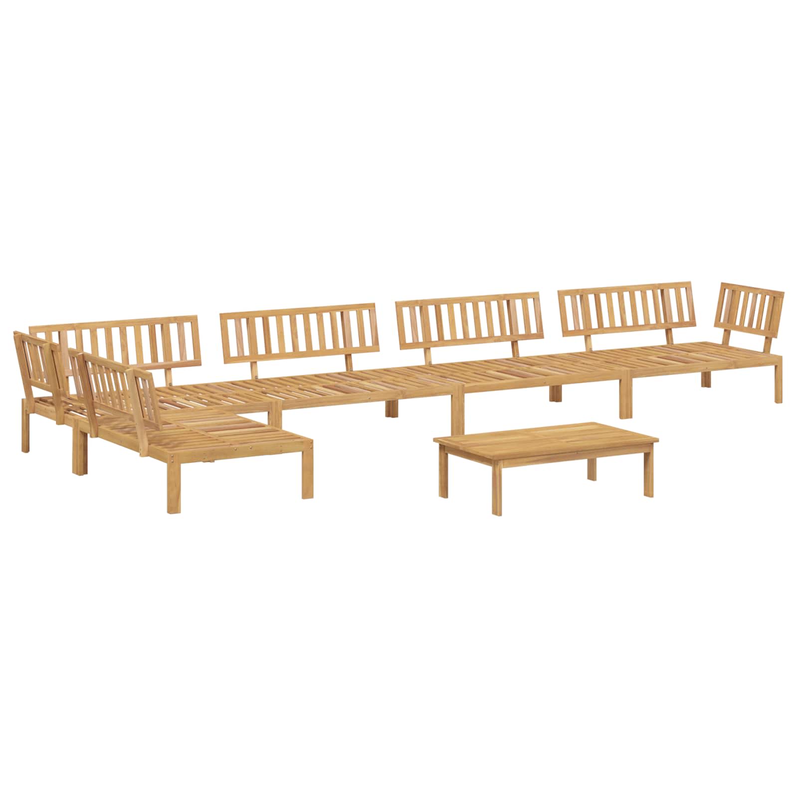 Set sofe s jastukom 6 pcs Antracit Čvrsto drvo akacije