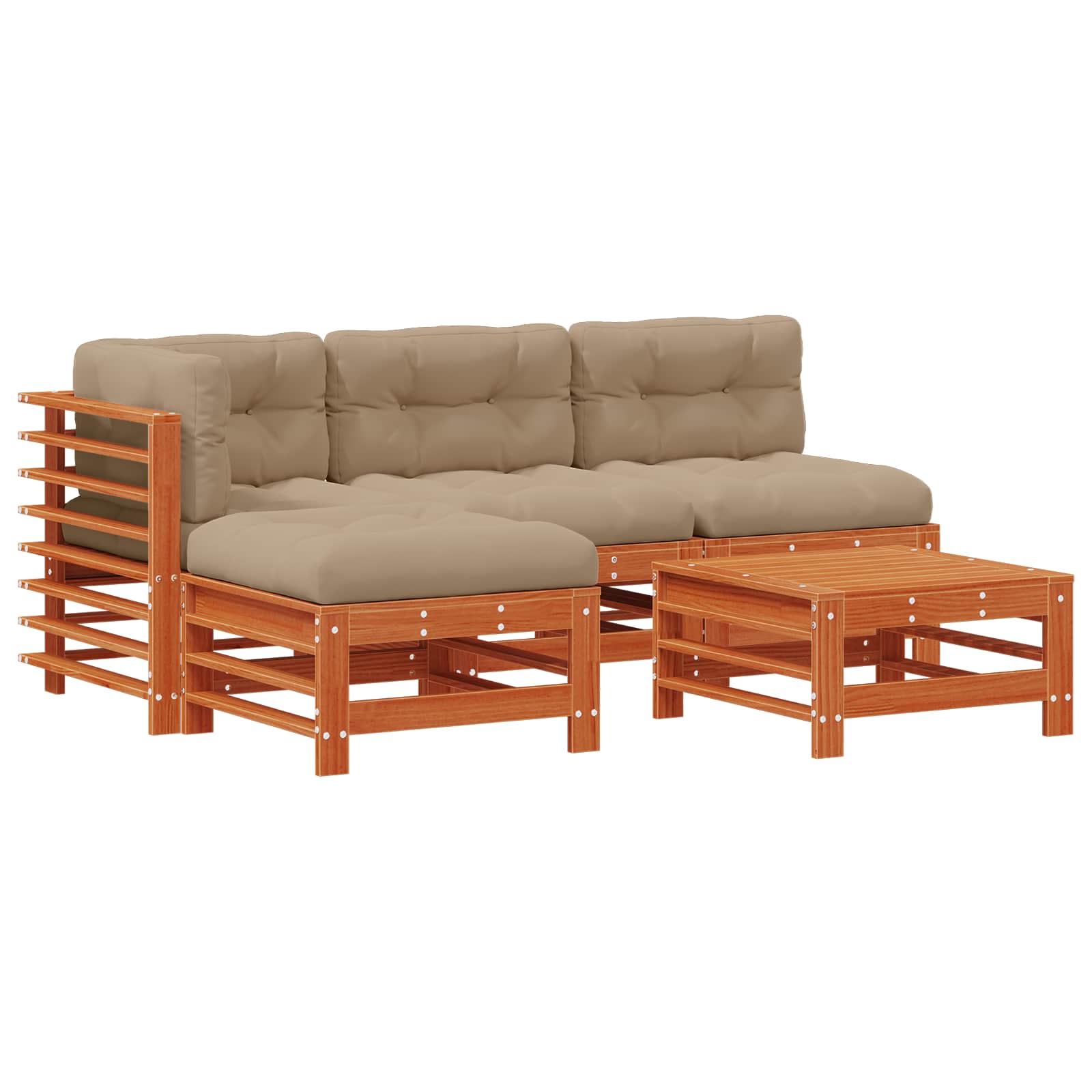 Set lounge namještaja za vrt 5 pcs Voštanosmeđa