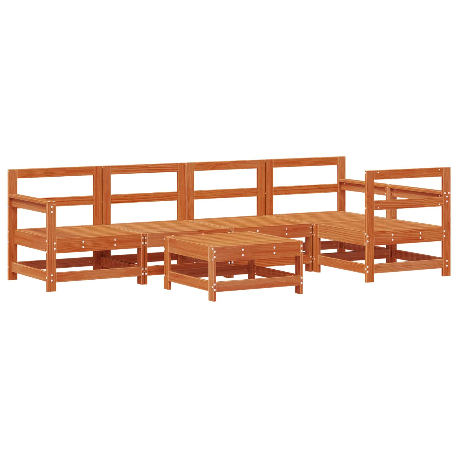 Set lounge namještaja za vrt 6 pcs Voštanosmeđa