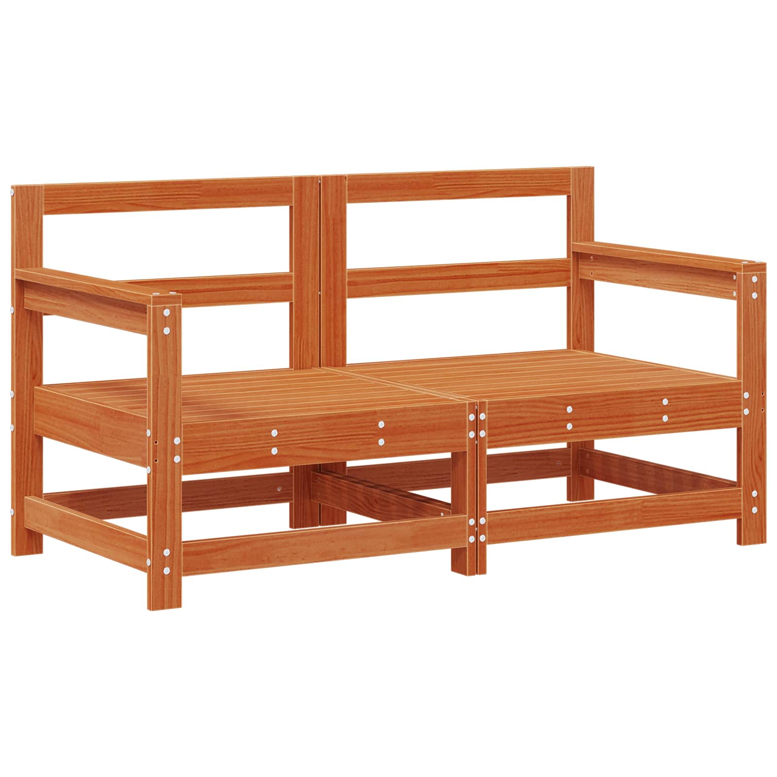 Set lounge namještaja za vrt 6 pcs Vosak Smeđa Masivna borovina