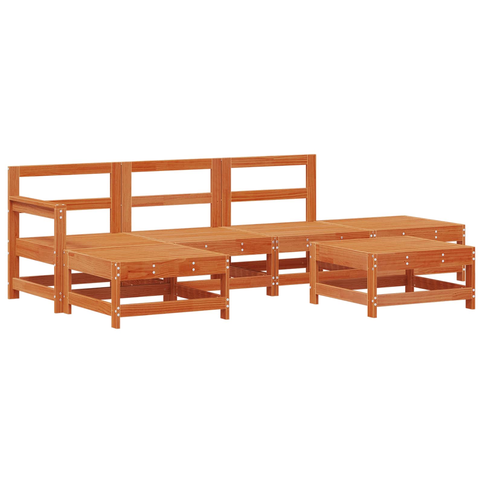Set lounge namještaja za vrt 6 pcs Voštanosmeđa