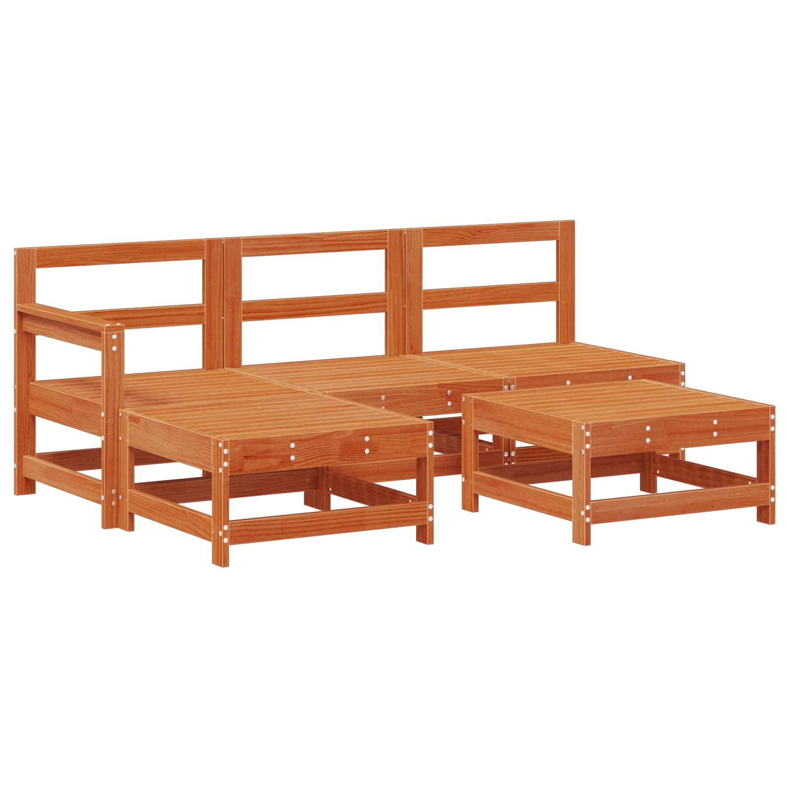 Set lounge namještaja za vrt 5 pcs Bakarno smeđa bor