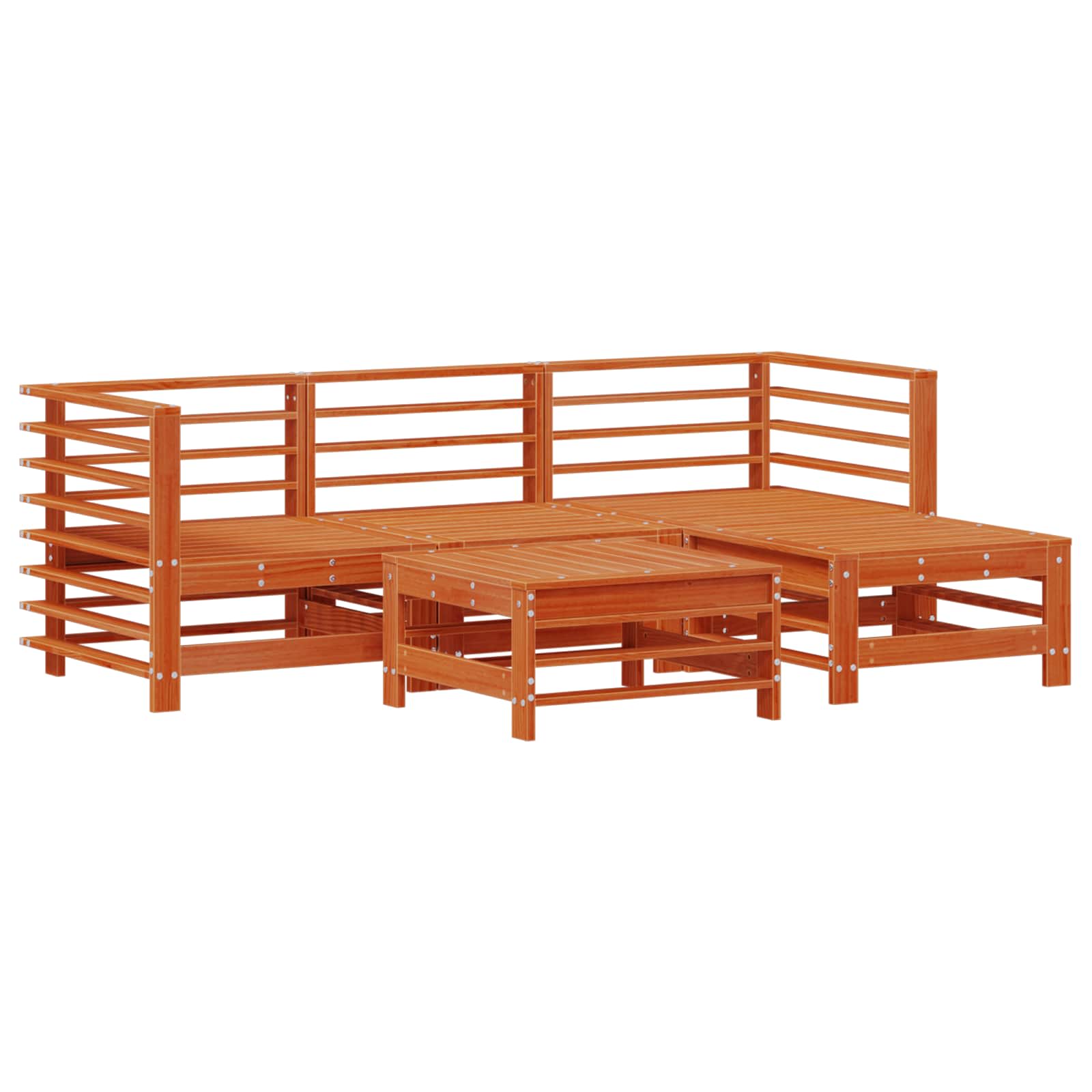 Set lounge namještaja za vrt 5 pcs Voštanosmeđa