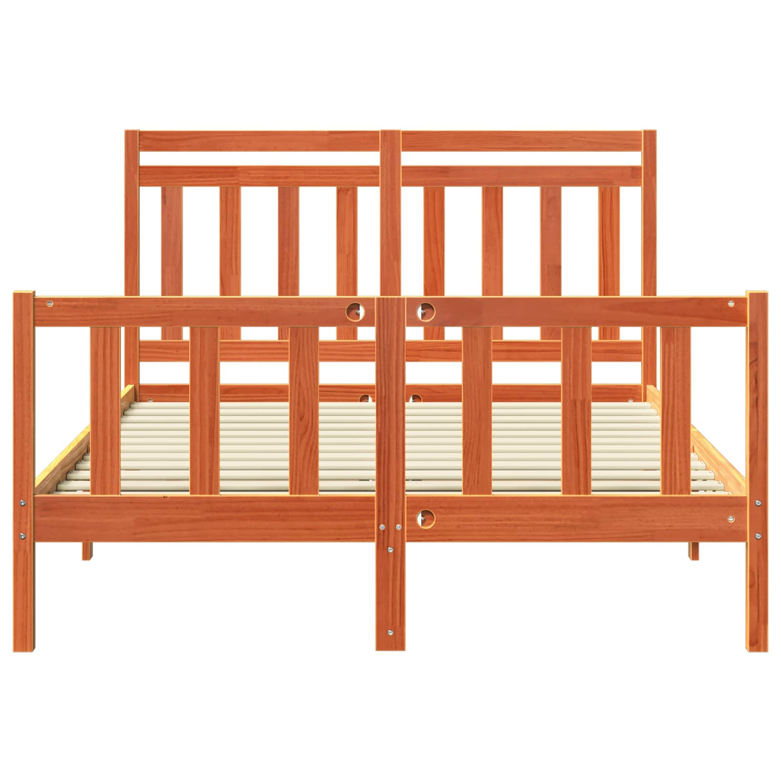 Krevetna konstrukcija 2 pcs Vosak smeđa 205,5 x 145,5 x 100 cm