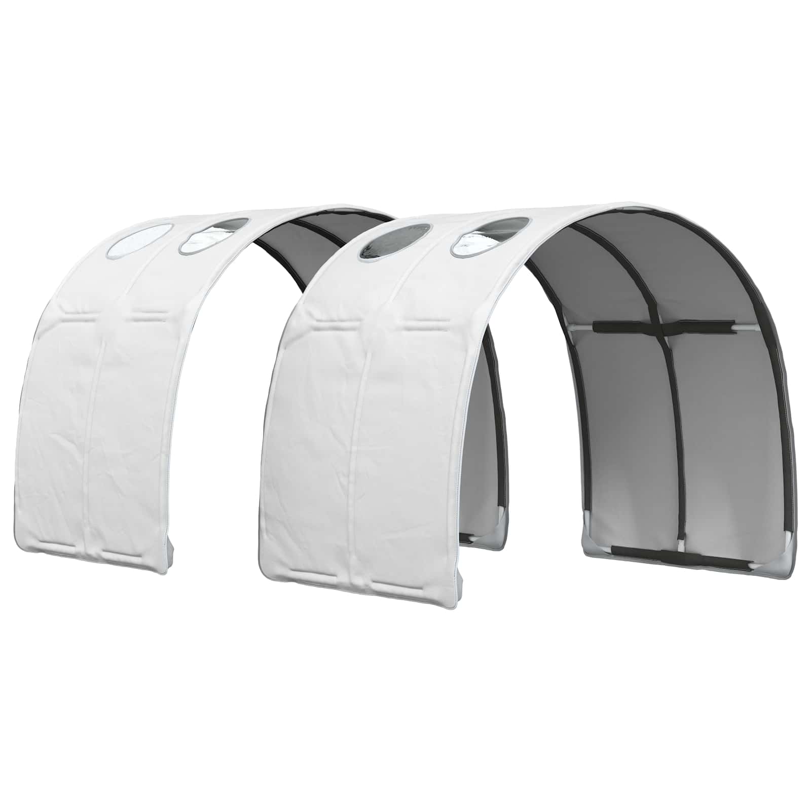 Tunis za krevet 2 pcs Bijela 211 x 67.5 x 2 cm Poliester