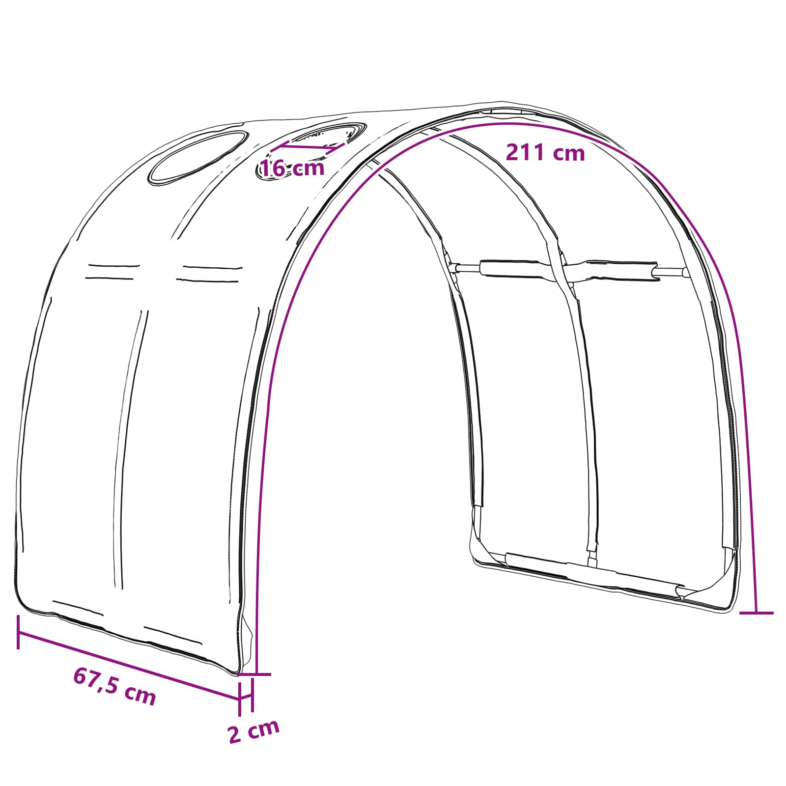 Tunis za krevet 2 pcs Bijela 211 x 67.5 x 2 cm Poliester