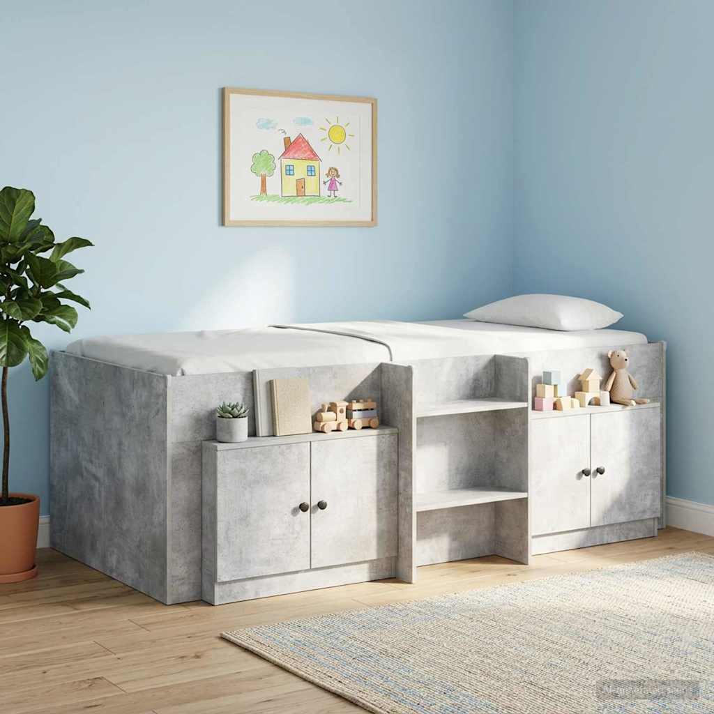 Ormarić za krevet s vratima 2 pcs Betonska siva 66 x 35 x 48 cm