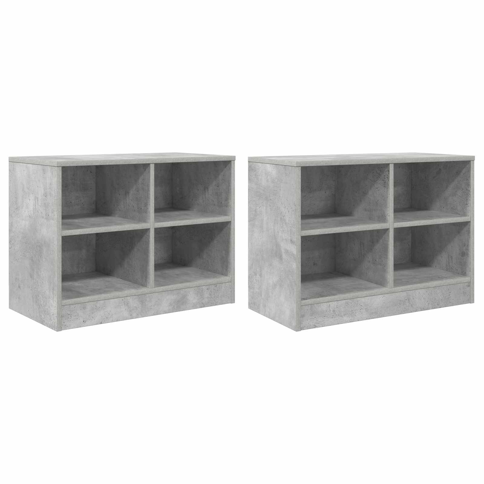 Ormarić za krevet s policom 2 pcs Betonska siva 66 x 33 x 48 cm