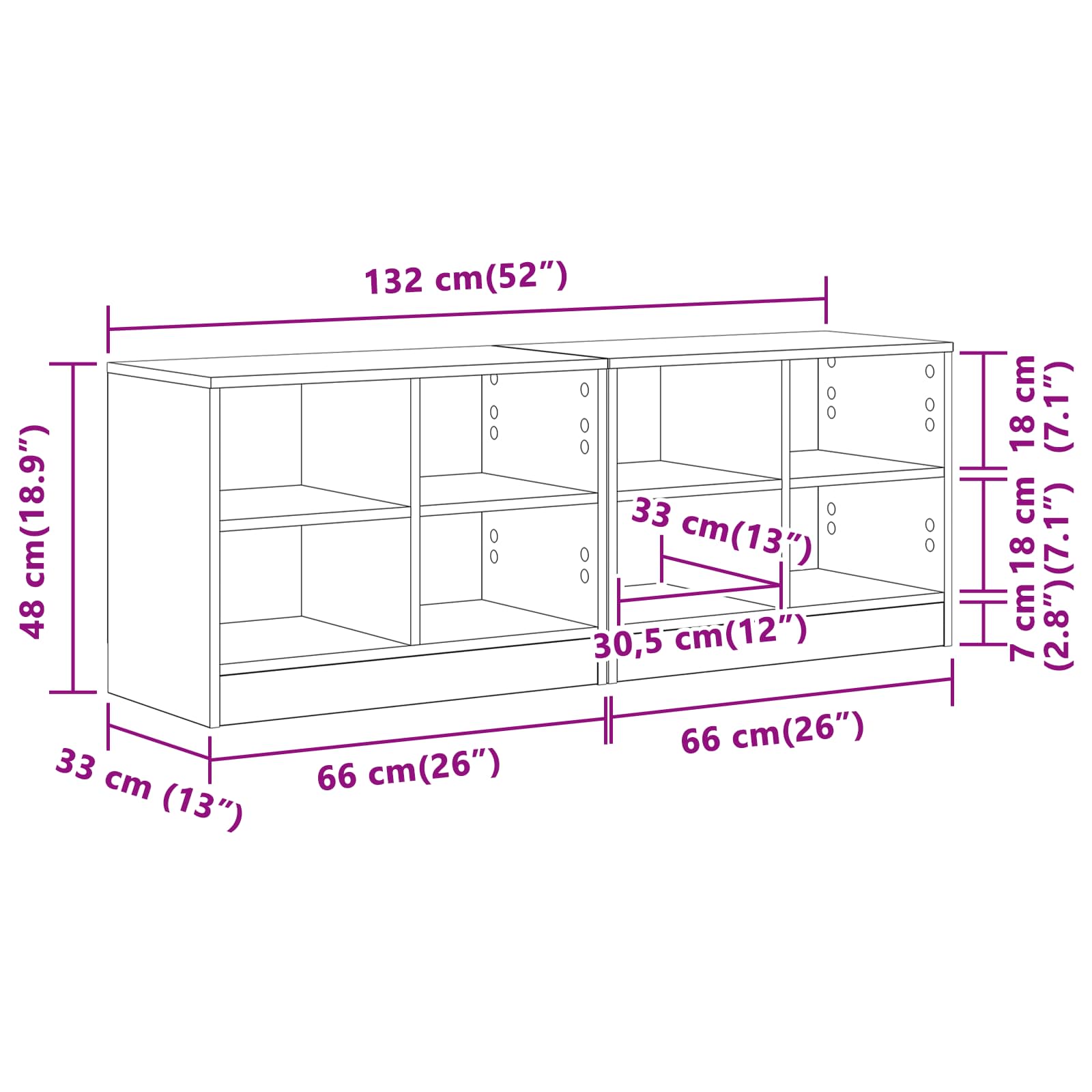 Ormarić za krevet 2 pcs Dimljeni hrast 66 x 33 x 48 cm