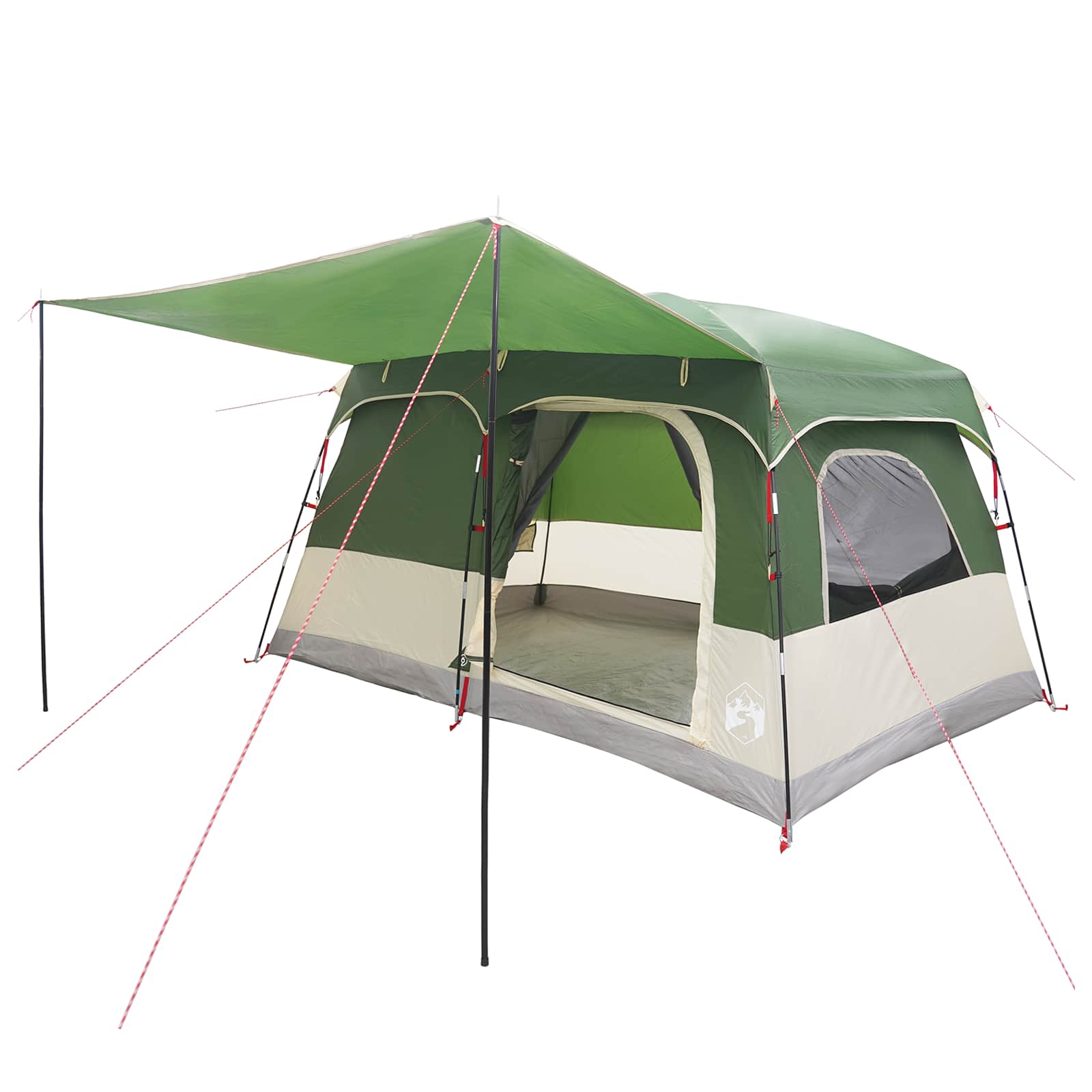 Obiteljski šator s krovom Zelena 320 x 210 x 180 cm Poliester